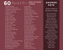 60 Burgundy & Cream Baby Shower Games Bundle
