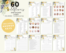 60 Wildflowers Baby Shower Games Bundle