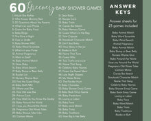 60 Greenery Baby Shower Games Bundle