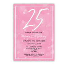 Pink Bokeh Birthday Invitations