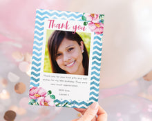 Teal Waves Birthday Thank You Cards