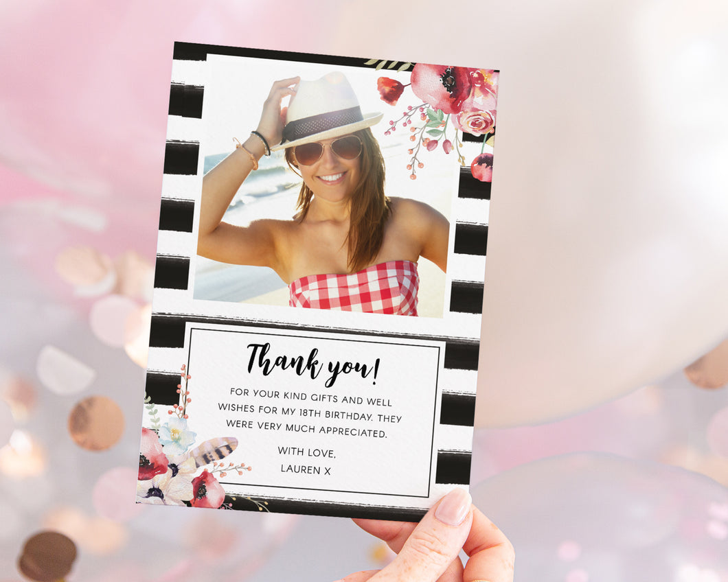 Inky Birthday Thank You Cards
