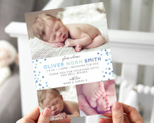 Funfetti Blue Birth Announcement