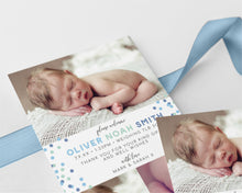 Funfetti Blue Birth Announcement