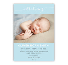 Sweet Dreams Blue Birth Announcement