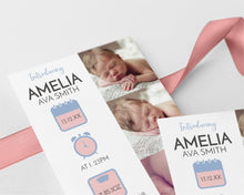 Sweet Pastels Pink Birth Announcement