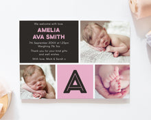 Love Letter Pink Birth Announcement