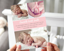 Blissful Pink Birth Announcement