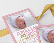 Golden Child Pink Baby Announcement