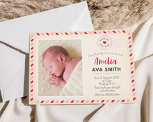 Special Delivery Pink Birth Announcement