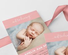 Sweet Dreams Pink Birth Announcement