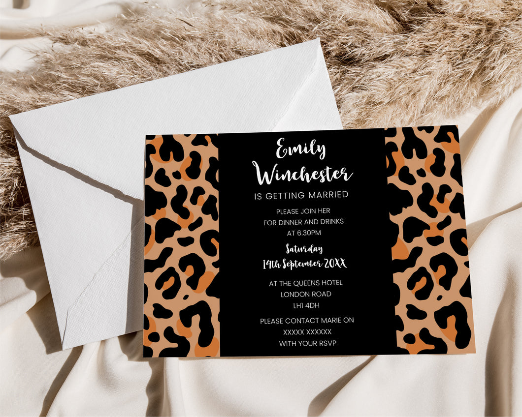 Animal Print Bridal Shower Invitations