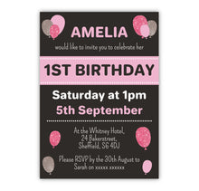 Balloon Birthday Invitations