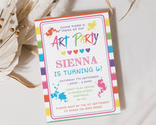 Art Party Birthday Invitations