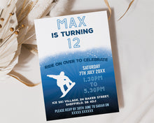 Snowboarding Birthday Invitations