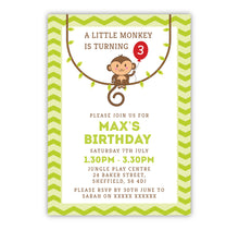 Monkey Birthday Invitations