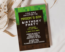 Pixel Birthday Invitations