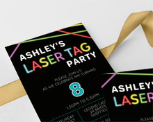 Laser Tag Birthday Invitations