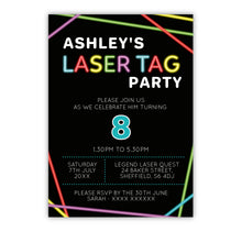 Laser Tag Birthday Invitations