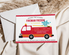 Firefighter Birthday Invitations