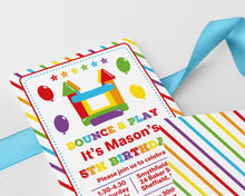 Bounce Rainbow Birthday Invitations