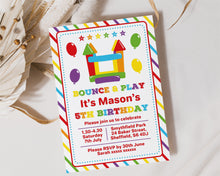 Bounce Rainbow Birthday Invitations