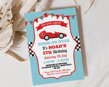 Racecar Birthday Invitations