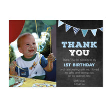 Blue Chalkboard Birthday Thank You Card