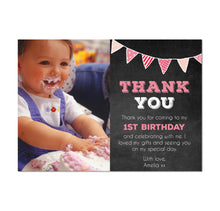Pink Balloon Birthday Thank You Card