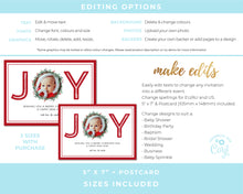 Joy Christmas Holiday Cards