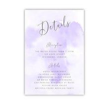 Lilac Watercolor Wedding Details