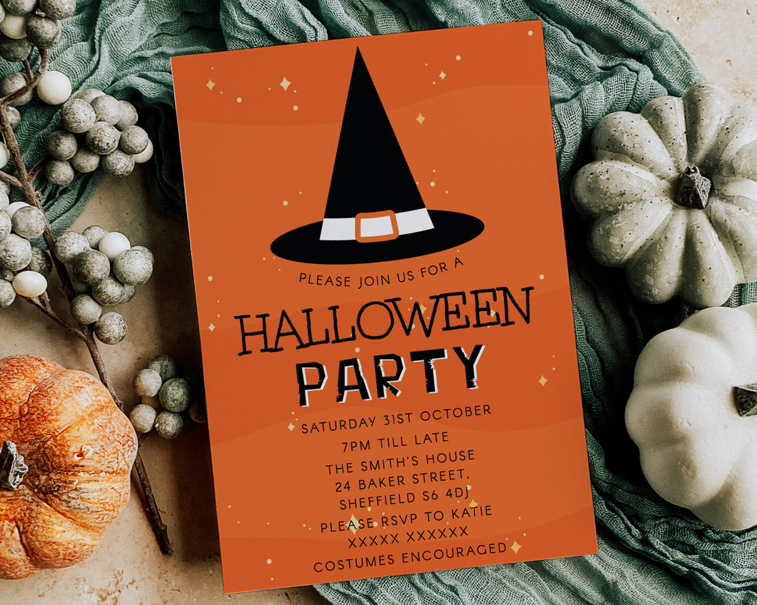 Witchy Halloween Invitations