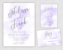 Lilac Watercolor Wedding Invitation Bundle