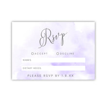Lilac Watercolor Wedding RSVPs