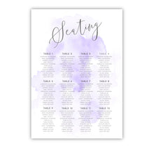 Lilac Watercolor Seating Chart