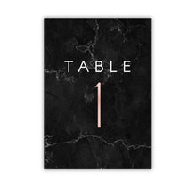 Dark Marble Table Numbers