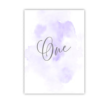 Lilac Watercolor Table Numbers