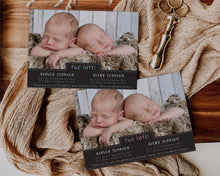 Two Cute Twins Birth Announcement