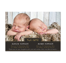 Two Cute Twins Birth Announcement