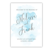 Blue Watercolor Welcome Sign