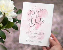 Pink Watercolor Save the Date