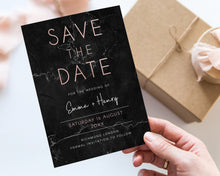 Dark Marble Save the Date