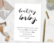 Don't Say Baby, Baby Shower Game Sign