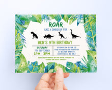 Dinosaur Birthday Invitation, Editable Invitation Instant Download 5 x 7 Dinosaur Birthday Party Invite