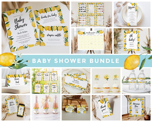 Lemon Baby Shower Party Bundle