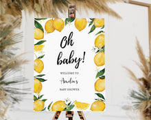 Lemon Baby Shower Welcome Sign Template