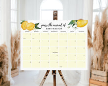 Lemon Baby Shower Due Date Poster