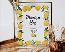 Lemon Baby Shower Mimosa Bar Sign