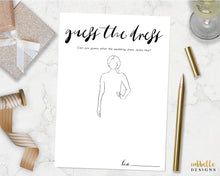 Guess the Dress Bridal Shower Game Minimalist Theme, Bridal Shower Party Games, Minimalist Bridal Shower,  Bridal Draw the Dress Printable