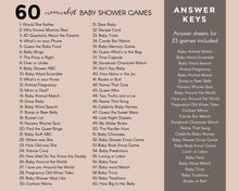60 Minimalist Baby Shower Games Bundle